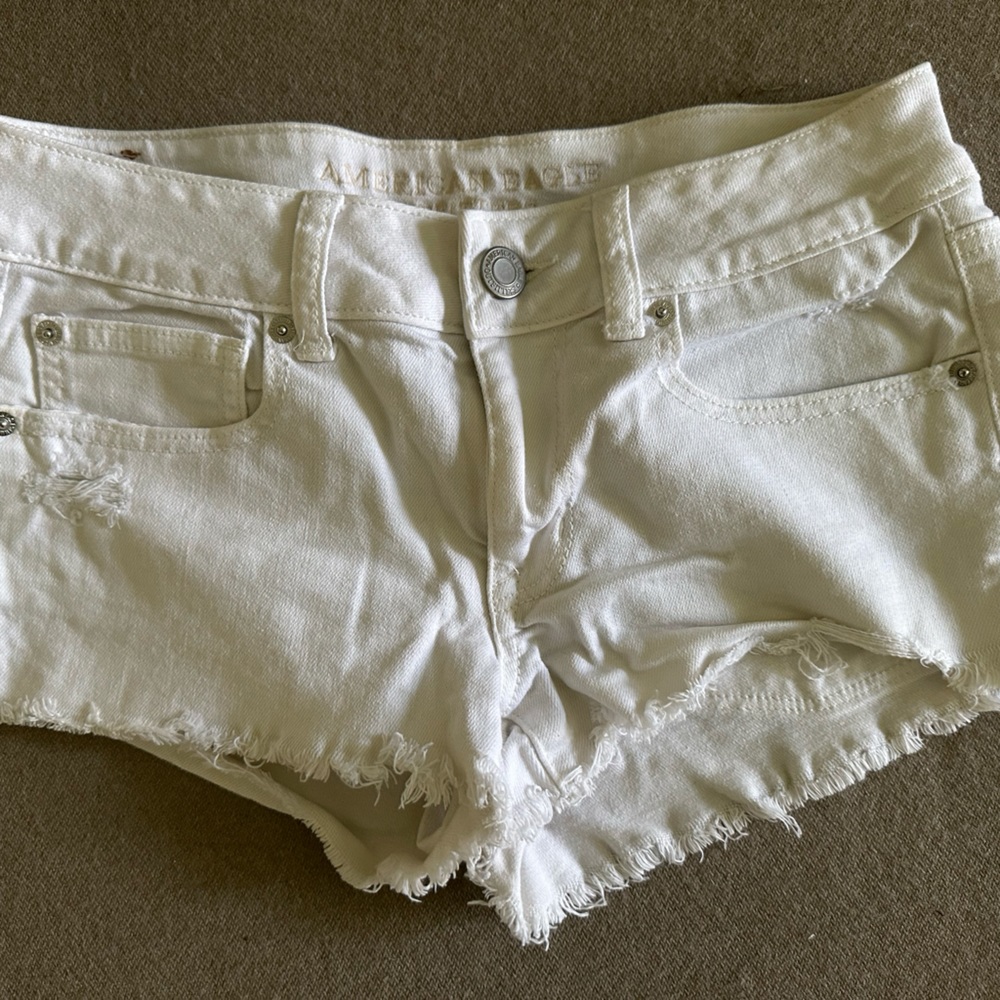 White American eagle Jean shorts